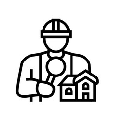 Home Inspector Line Icon