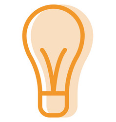 Orange Lightbulb On A White Background