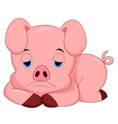 Sad Pig Cartoon