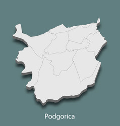 3d Isometric Map Of Podgorica Is A City