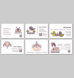 Business Card Set For Spa Salon Advertising