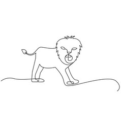 Minimalist Lion Line Art Eps