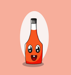 Cute Sauce Bottle Cartoon