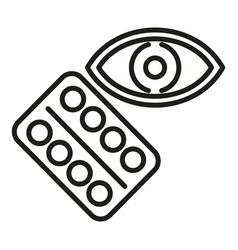 Eye Pills Icon Outline Test Clinic