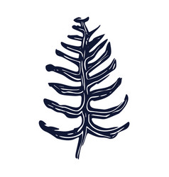 Handmade Blockprint Fern Leaf Motif Clipart