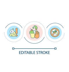 Harmful Food Additives Loop Concept Icon