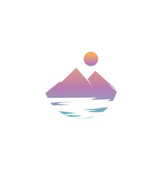 Mountain Logo Abstract Circle Design