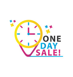 One Day Sale Countdown Lettering With Watch