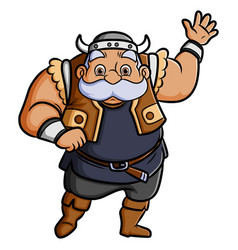 Old Viking Is Raising The Hand With The Happy