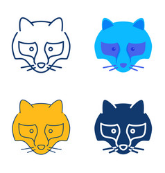 Tanuki Racoon Dog Icon Set