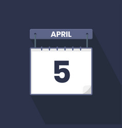 5th April Calendar Icon April 5 Calendar Date