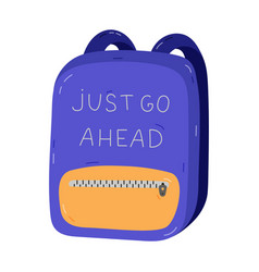 Cute Cartoon Kids Schoolbag With Pocket On Zipper