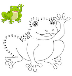 Dot To Frog Coloring Page For Kids