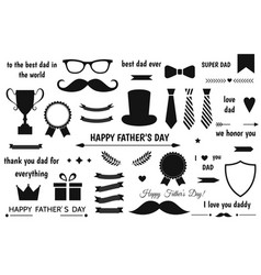 Happy Father S Day Logo Set For Greeting Card