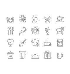 Kitchen Signs Cook Icons Food Eating Cooking