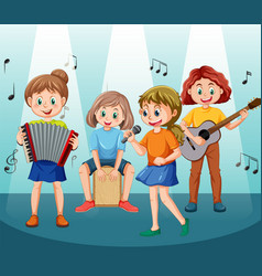 Kids Playing Musical Instrument