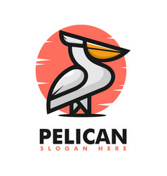 Logo Pelican Simple Mascot Style