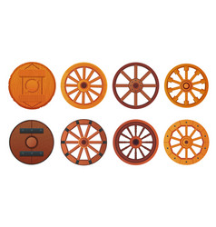 Wooden Wheels Cartoon Wood Wheel Of Ancient