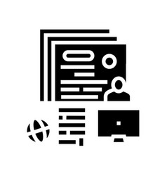 Writing Press Release Glyph Icon