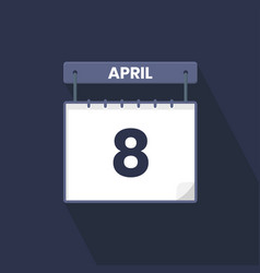 8th April Calendar Icon April 8 Calendar Date