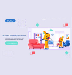 Desinfection In Your Home Landing Page Template