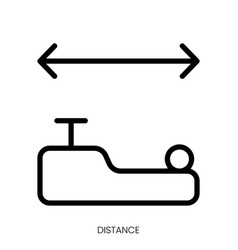 Distance Icon Line Art Style Design Isolated