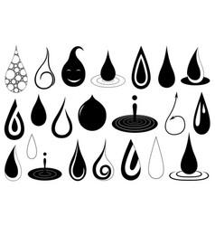 Collage Of Different Liquid Drops