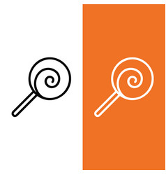 Lollipop Icon Logo In Outline Style