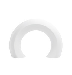 Round White Arch Template Isolated Mockup