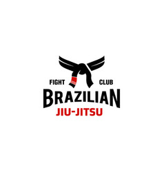 Brazilian Jiu Jitsu Black And Red Belt Logo Icon