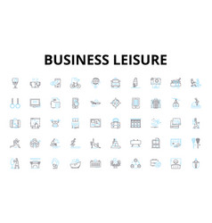 Business Leisure Linear Icons Set Nerking