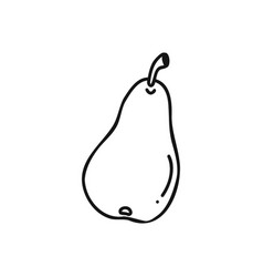 Single Clipart Of Pears In Doodle Style Stock