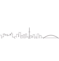 Toronto Dark Line Simple Minimalist Skyline