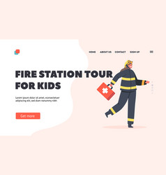 Fire Station Tour For Kids Landing Page Template