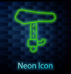 Glowing Neon Line Bicycle Seat Icon Isolated