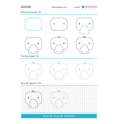 How To Draw Doodle Animal Goose Cartoon Character