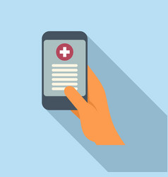 Mobile Health Icon Flat Patient Card