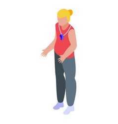 Synchronized Swimming Trainer Icon Isometric