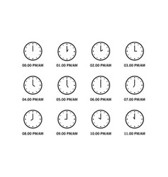 Basic Rgbset Of Clock Outline Icon For Education