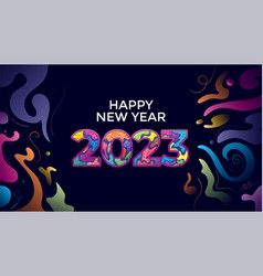 Happy New Year 2023 Background Trendy Banner