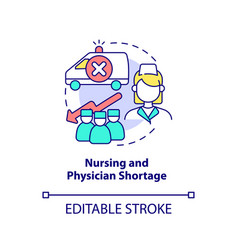 Nursing And Physician Shortage Concept Icon