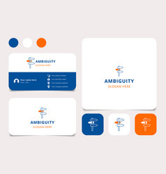 Ambiguity Logo Design With Editable Slogan