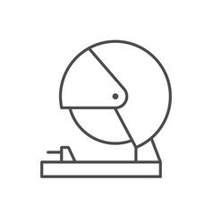 Chop Saw Line Outline Icon