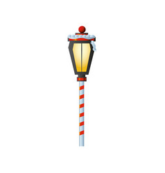 Merry Christmas Lamp Post Striped Decoration