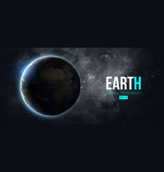 Realistic Earth Planet From Space