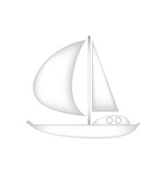 Yacht Icon On White Background