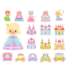 Princess In Pretty Dress With Crown Castle