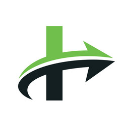 Letter I Financial Logo Concept With Growth Arrow