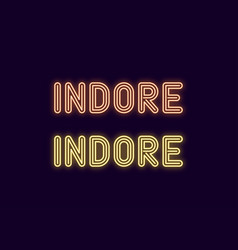 Neon Name Of Indore City In India