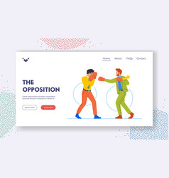 Opposition Landing Page Template Business Men